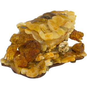 Souvenir box made of amber "Turtle"